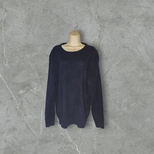 Quince Men's Mongolian Cashmere Crewneck Sweater Navy Blue Soft Luxury Knit